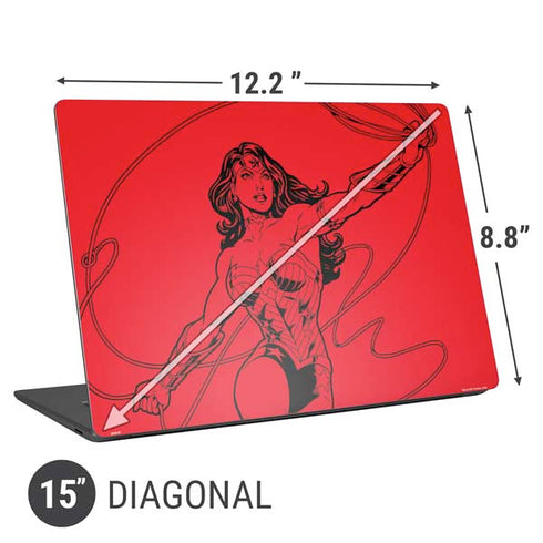 DC Comics Wonder Woman Comic Pop Universal Laptop 15in (12.2 x 8.8in) Skin